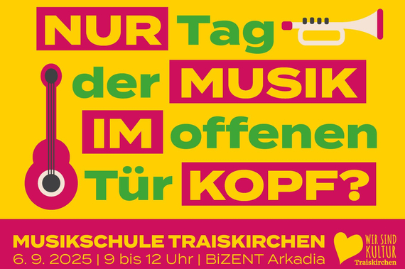 Tag der offenen Tür in der Musikschule Traiskirchen am 6.9.2025 von 9-12 Uhr