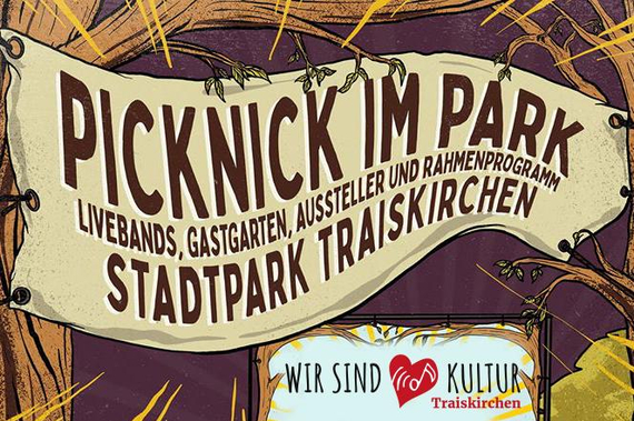 Plakat vom Picknick im Park.