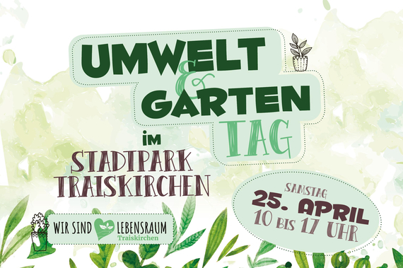 Umwelt & Gartentag am 25. April 2026 von 10 bis 17 Uhr im Stadtpark Traiskirchen