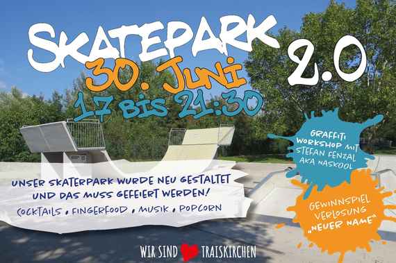 Eröffnung Skatepark am 30. Juni.
