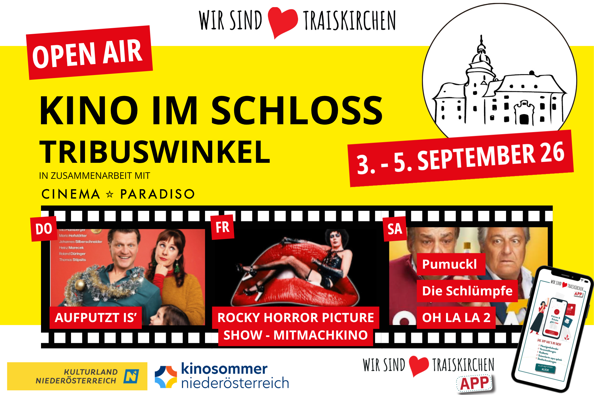 Open Air Kino im Schloss Tribuswinkel