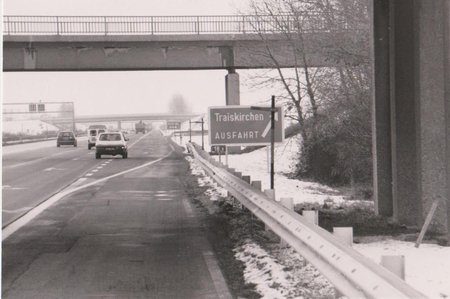 Die Südautobahn 1985, Ausfahrt Traiskirchen.