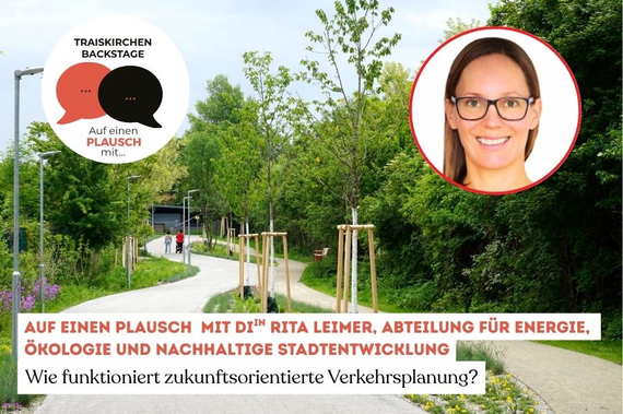 Park mit Fahrrad- sowie Fußgängerwegen, Bild von Diplomingeneurin Rita Leimer: 