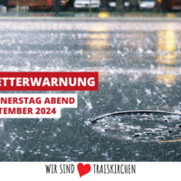 Unwetterwarnung durch die Landeswarnzentrale Niederösterreich ab morgen, Donnerstag