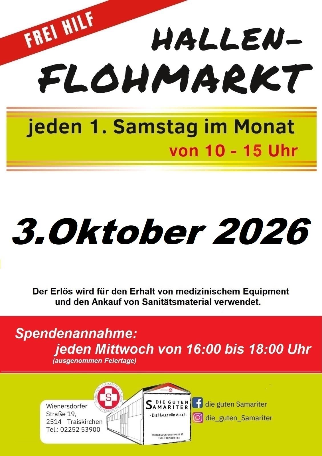 Hallen-Flohmarkt des ASBÖ Traiskirchen-Trumau