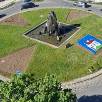 Stadtwappen im Kreisverkehr