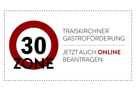Grafik: Traiskirchner 30er-Zone Gastroförderung.