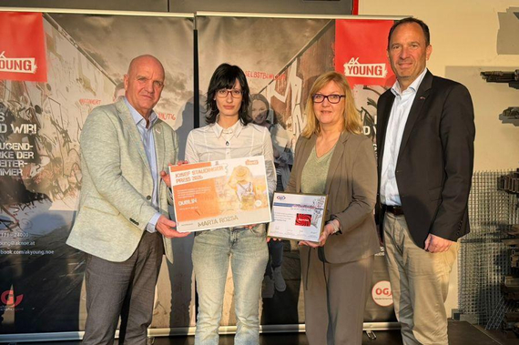 Gewinnerin Marta Rosza bei der Preisverleihung des Josef Staudinger Preises 2026