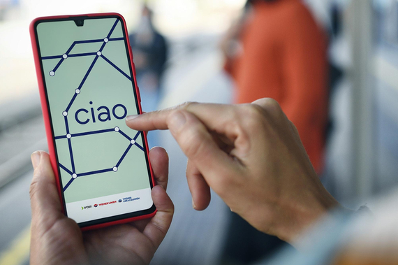 Ciao App auf Handy geöffnet