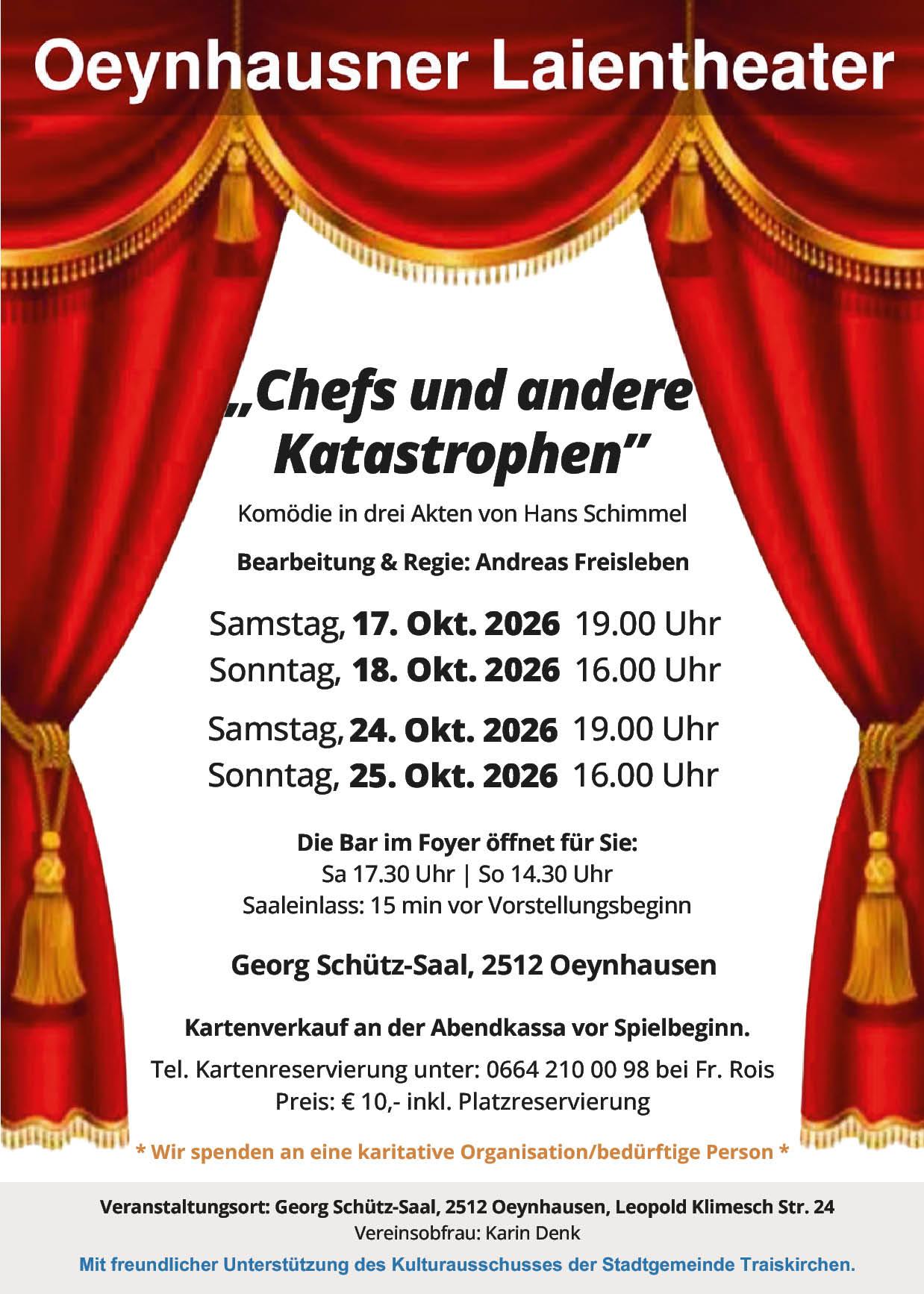 Oeynhausner Laientheater - „Chefs und andere Katastrophen“