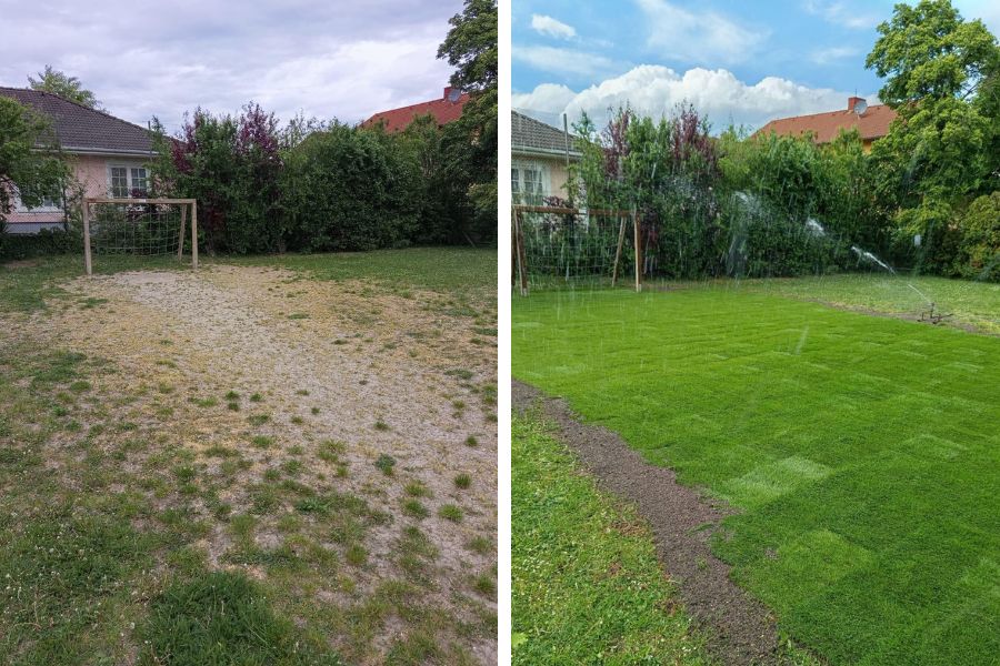 Neuer Rasen für Fussballplatz