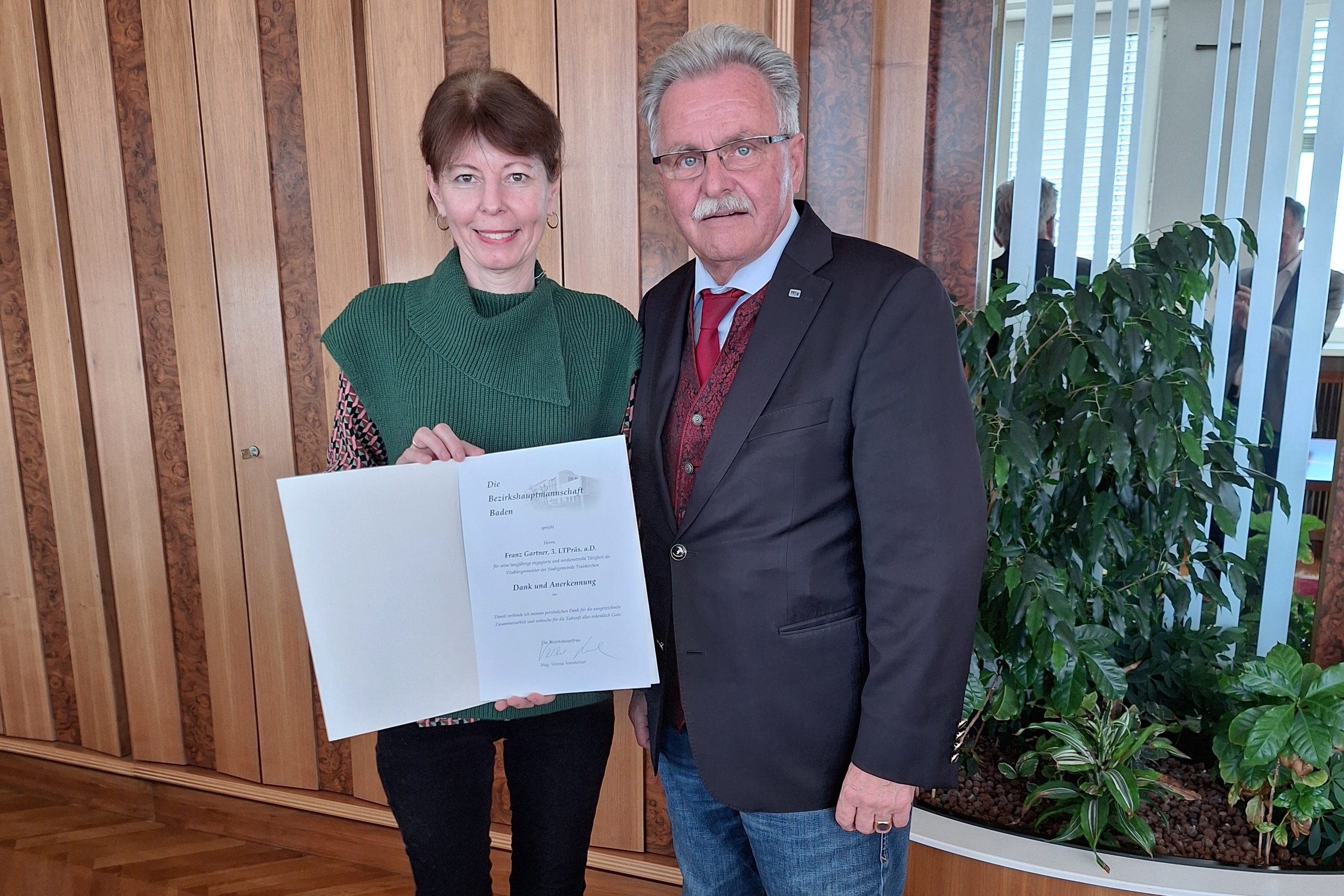 Ehrung für Vizebürgermeister a.D. Franz Gartner